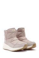 Skechers Women's Beige Bobs Sparrow Chunky Sole Fabric Boots | Derimod