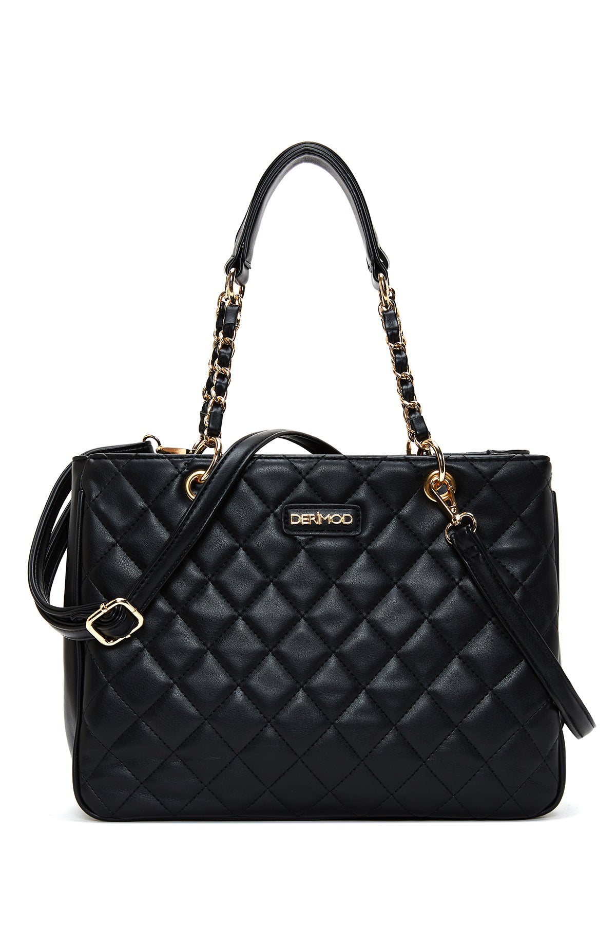 Women's Black Long Strap Quilted Shoulder Bag 24WBD2627KP | Derimod