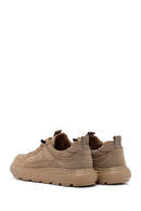 Derimod Zero Male Beige Lace-Up Thick-Soled Fabric Sneaker | Derimod