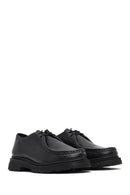 Woman Black Lace-up Leather Masculine Shoes | Derimod