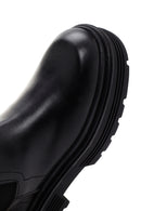 Women's Black Zippered Leather Boots | Derimod