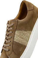 Men's Mink Suede Leather Thick Soled Sneaker | Derimod