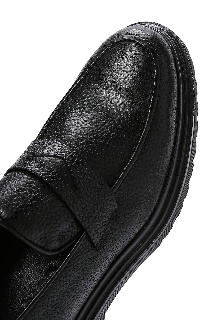 Men's Black Leather Casual Loafer