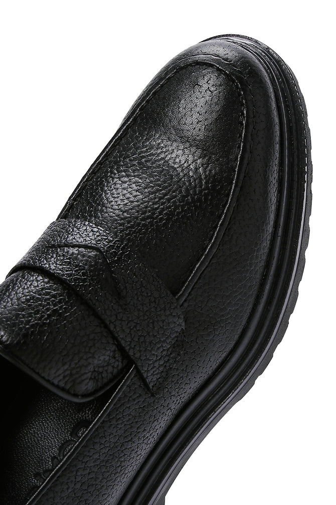 Erkek Siyah Deri Casual Loafer_8