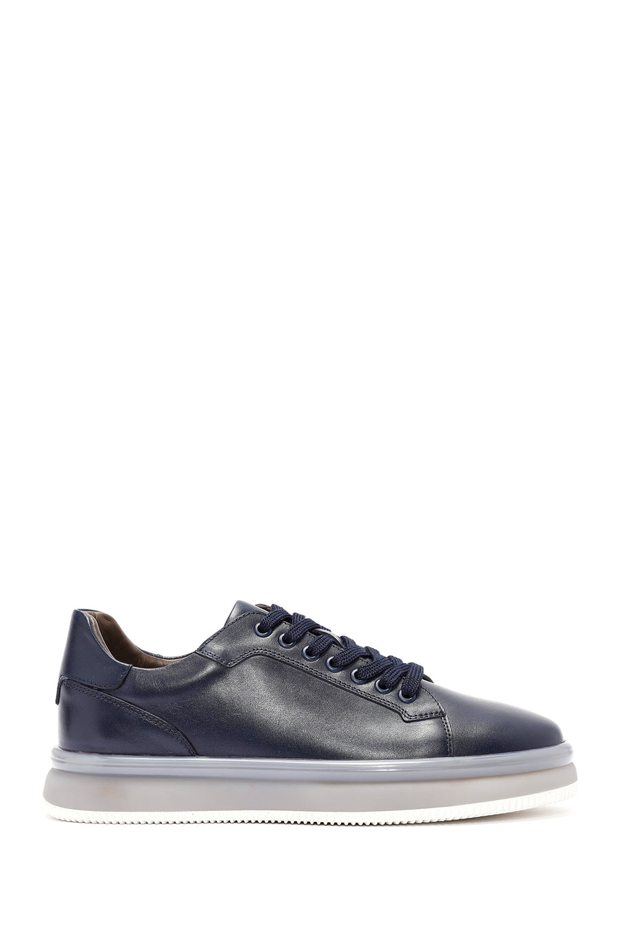 Men's Navy Blue Lace-Up Leather Sneaker 24WFD603818 | Derimod