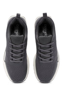 Men's Grey Lace-Up Fabric Sneakers | Derimod