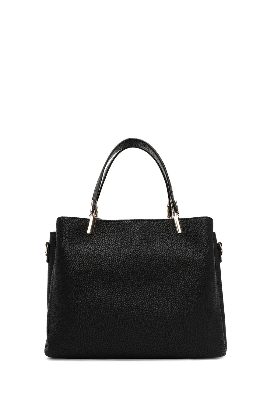 Women's Black Long Strap Accessory Detailed Handbag