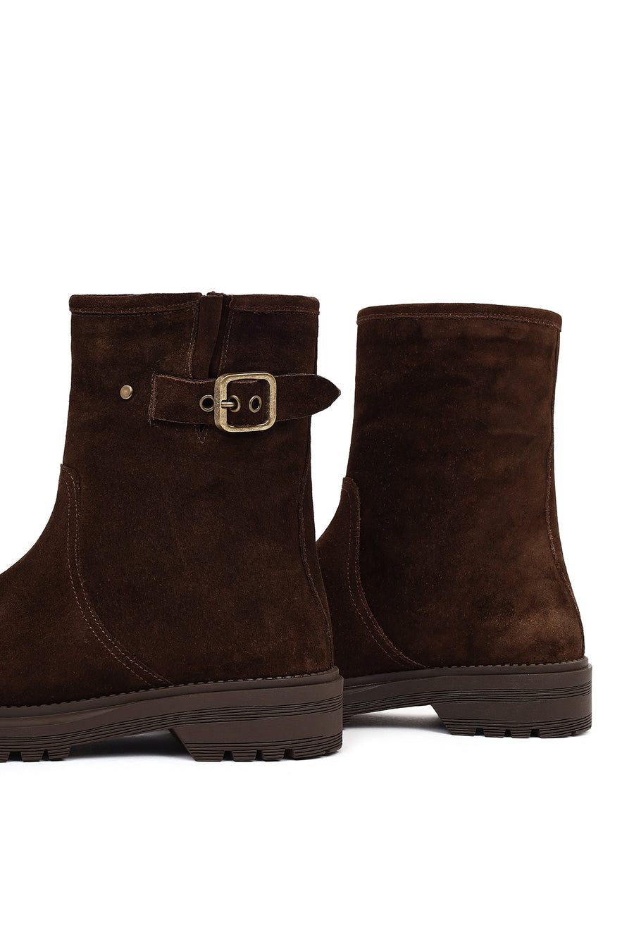 Women's Brown Suede Leather Boots