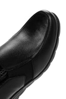 Women's Black Thick Soled Leather Comfort Shoes | Derimod