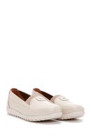 Women's Beige Leather Comfort Shoes | Derimod