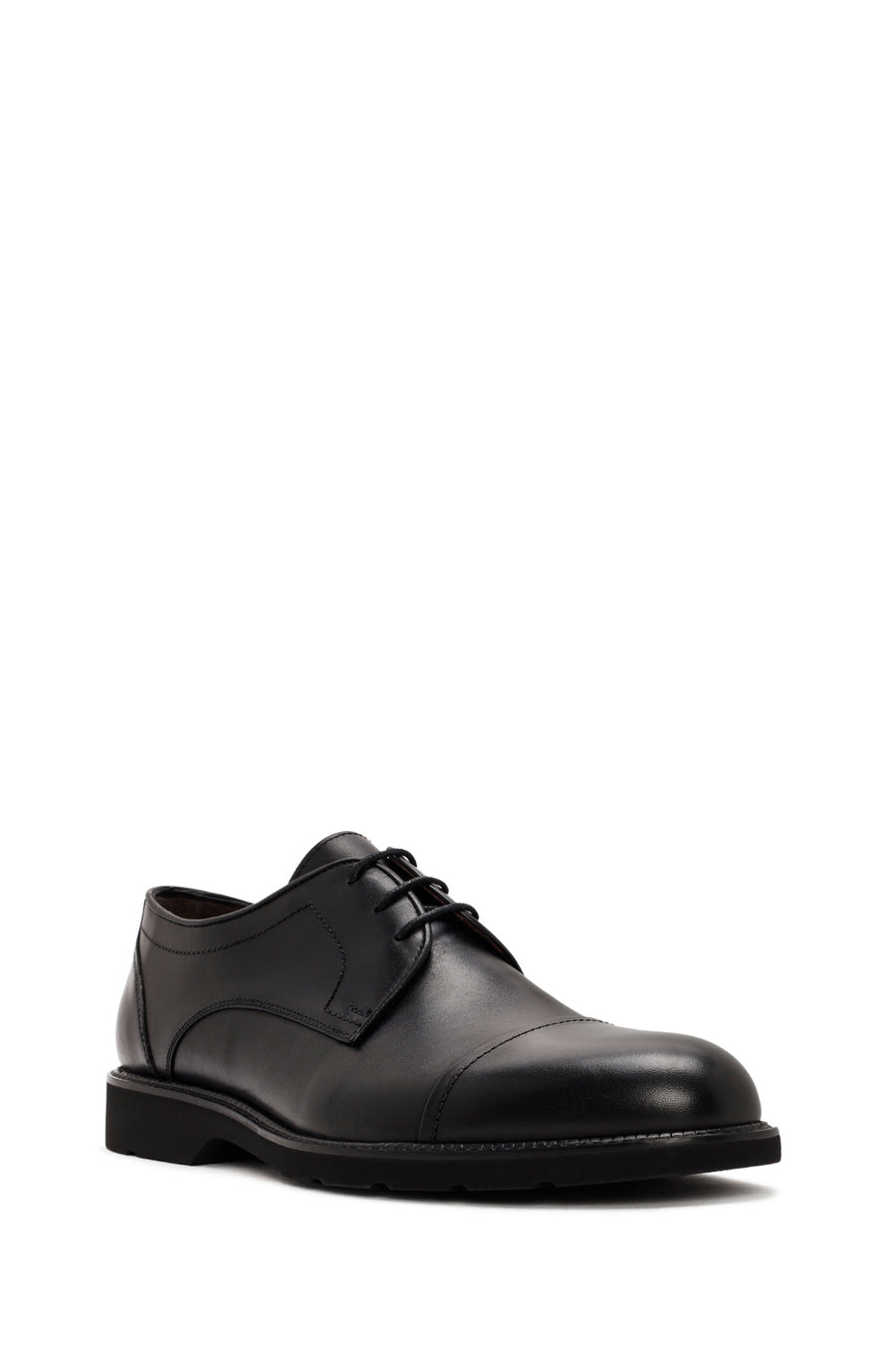 
Men's Black Lace-Up Leather Classic Shoes
