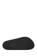 Men's Khaki Nubuck Leather Slippers | Derimod