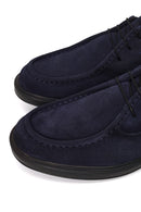 Male Navy Lace-up Suede Casual Shoes | Derimod