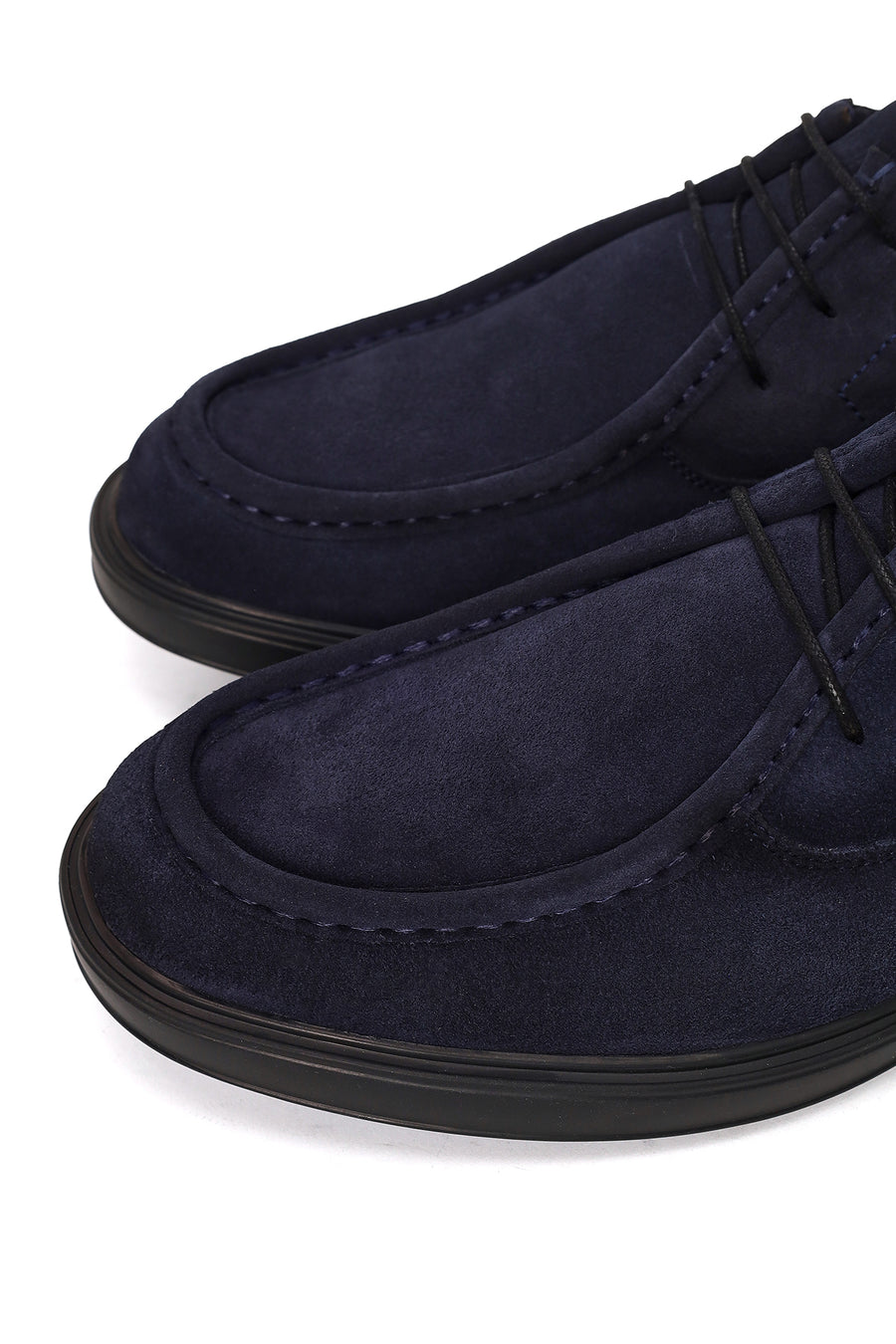 Male Navy Lace-up Suede Casual Shoes