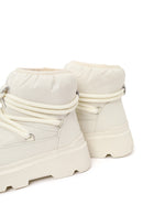 Woman Beige Lace-up Thick-soled Boots | Derimod