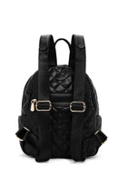 Women's Black Quilted Backpack | Derimod