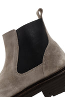 Men's Mink Casual Chelsea Leather Boots | Derimod