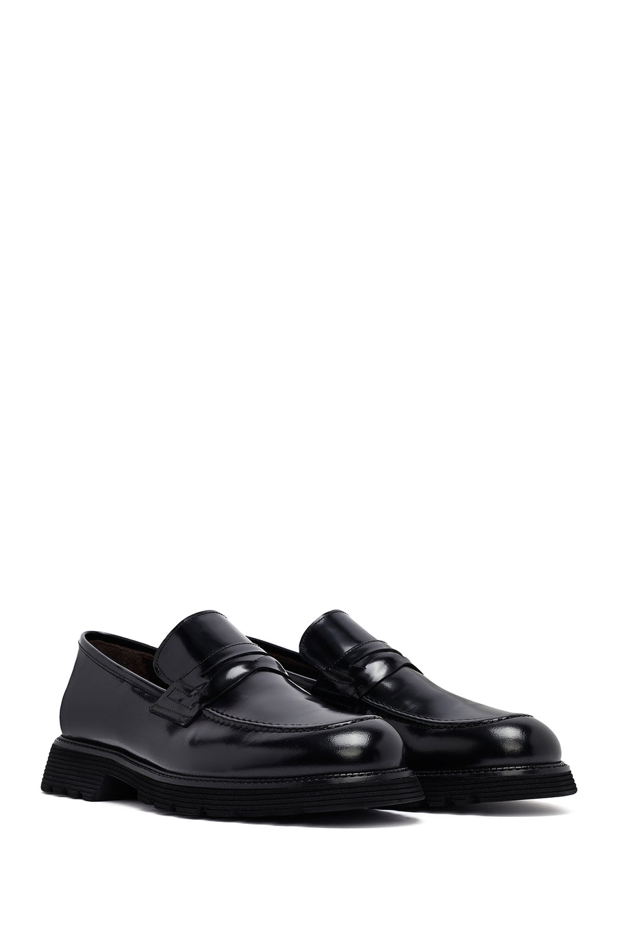 Erkek Siyah Deri Klasik Loafer
