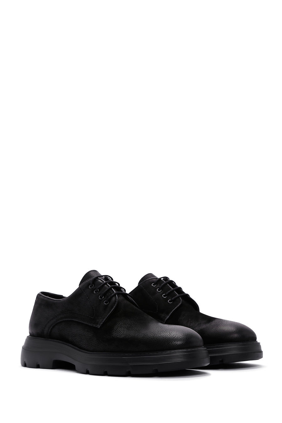 Men's Black Nubuck Leather Casual Shoes