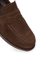 Woman Brown Suede Loafer | Derimod