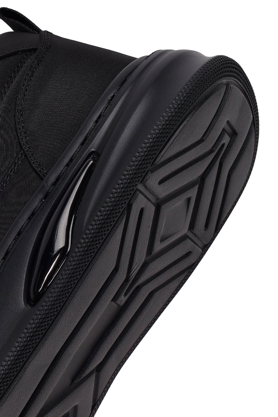 Derimod Zero Male Black Lace-Up Thick-Soled Fabric Sneaker