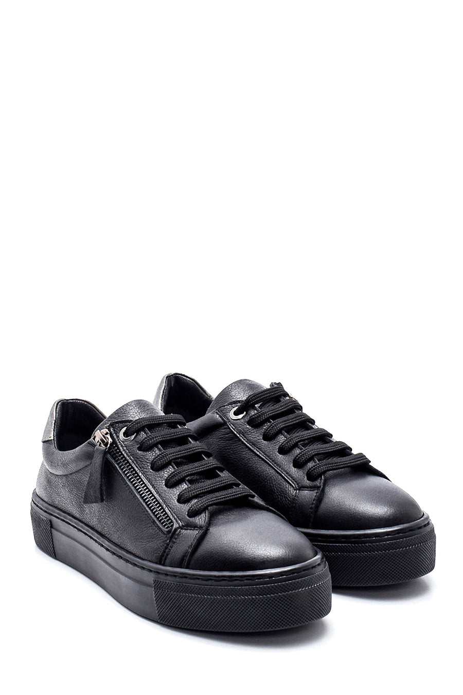 Women's Leather Zipper Sneaker
