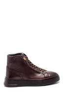 Men's Leather Zippered Boots | Derimod