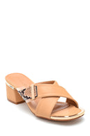 Women's Casual Heeled Slippers | Derimod