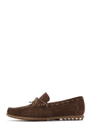 Men's Brown Suede Leather Casual Loafer | Derimod