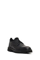 Men's Black Lace-Up Thick-Soled Leather Casual Shoe | Derimod