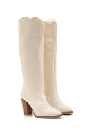 Women's Leather Heeled Boots | Derimod