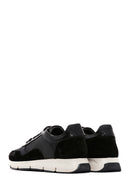 Men's Black Leather Suede Detailed Sneaker | Derimod