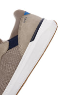 Derimod Zero Men's Beige Lace-Up Thick Soled Fabric Sneaker | Derimod