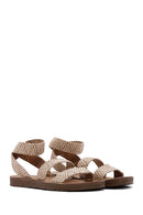 Women's Beige Double Strap Sandals | Derimod