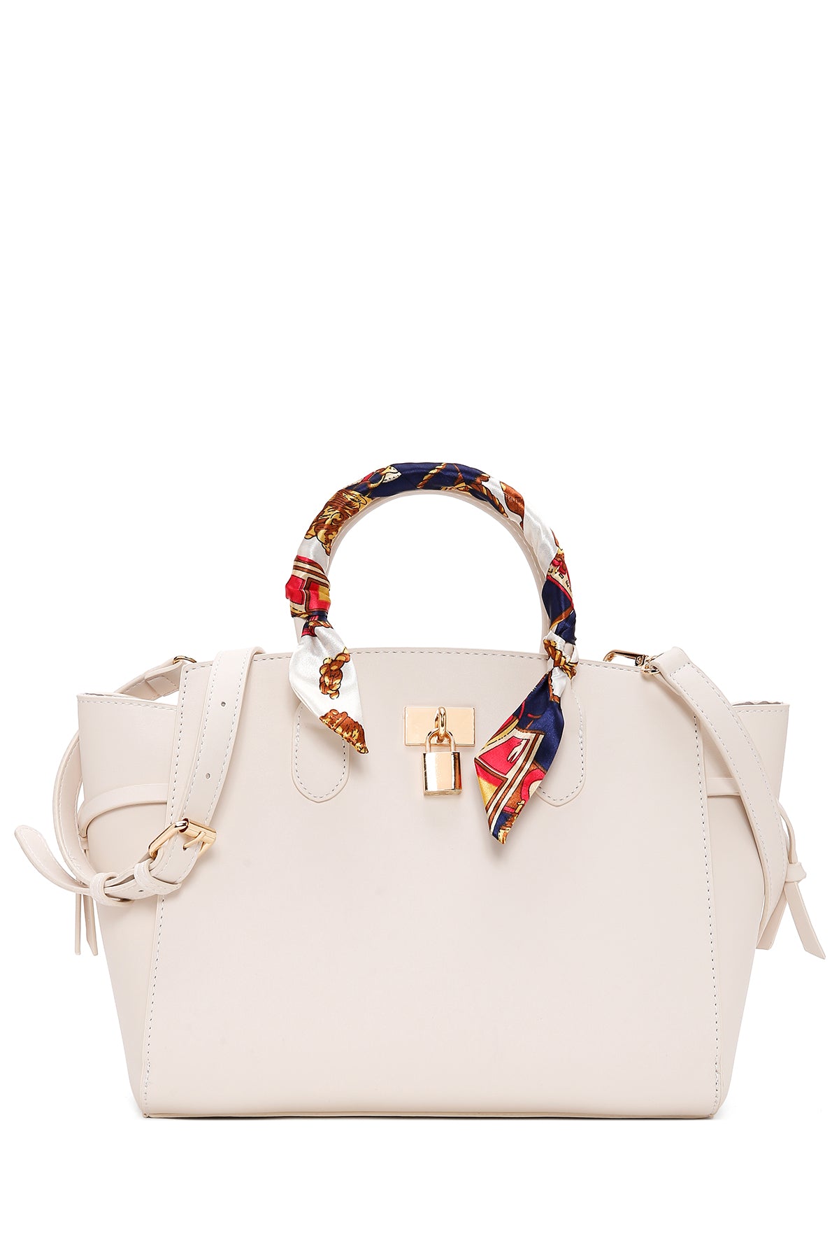 Women's Cream Long Strap Handbag with Accessory Detail 24SBD271818 | Derimod