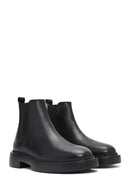 Male Black Thick-Soled Leather Chelsea Boots | Derimod