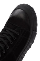 Men's Black Zippered Nubuck High Top Sneakers | Derimod