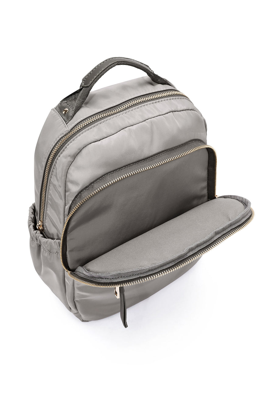 Women's Gray Fabric Backpack