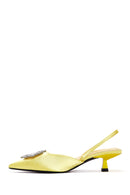Women's Yellow Stone Heeled Shoes | Derimod
