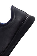 Men's Navy Blue Leather Sneaker | Derimod