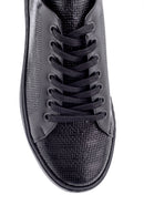 Men's Leather Printed Sneaker | Derimod