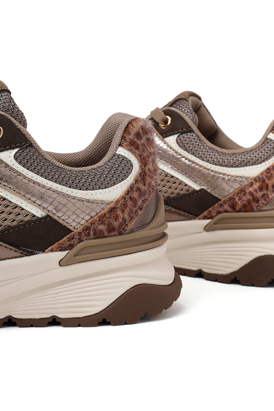 Woman Mink Lace-Up Chunky Sneaker
