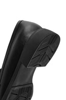 Women's Black Leather Masculine Loafer | Derimod