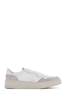 Men's White Leather Sneaker | Derimod