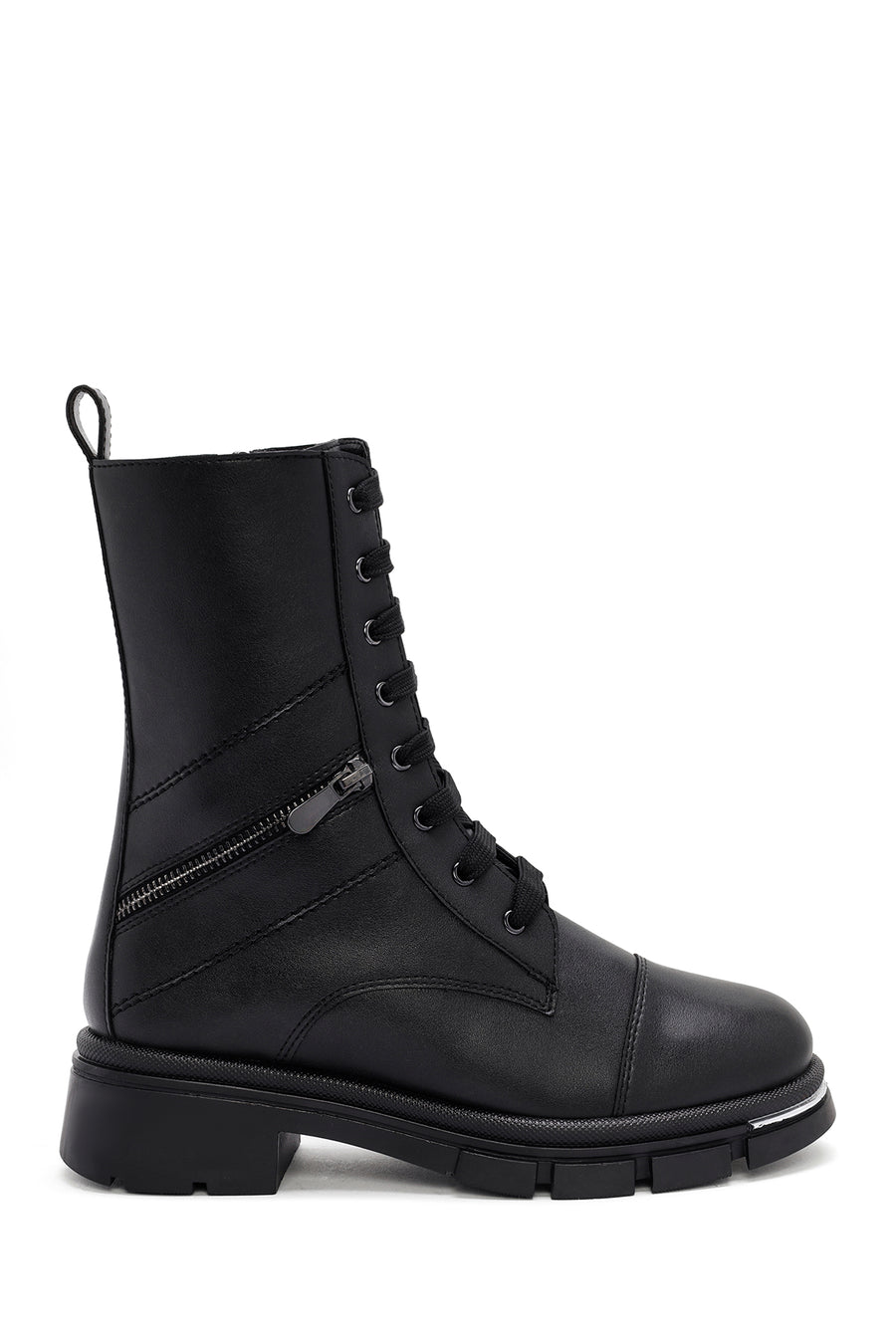Women's Black Zippered Boots 24WFE252918 | Derimod