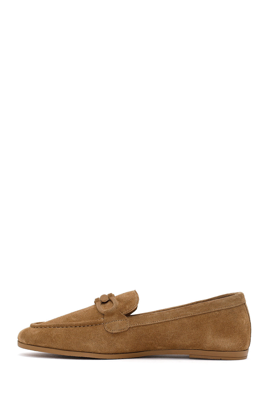 Women's Tan Suede Leather Loafer