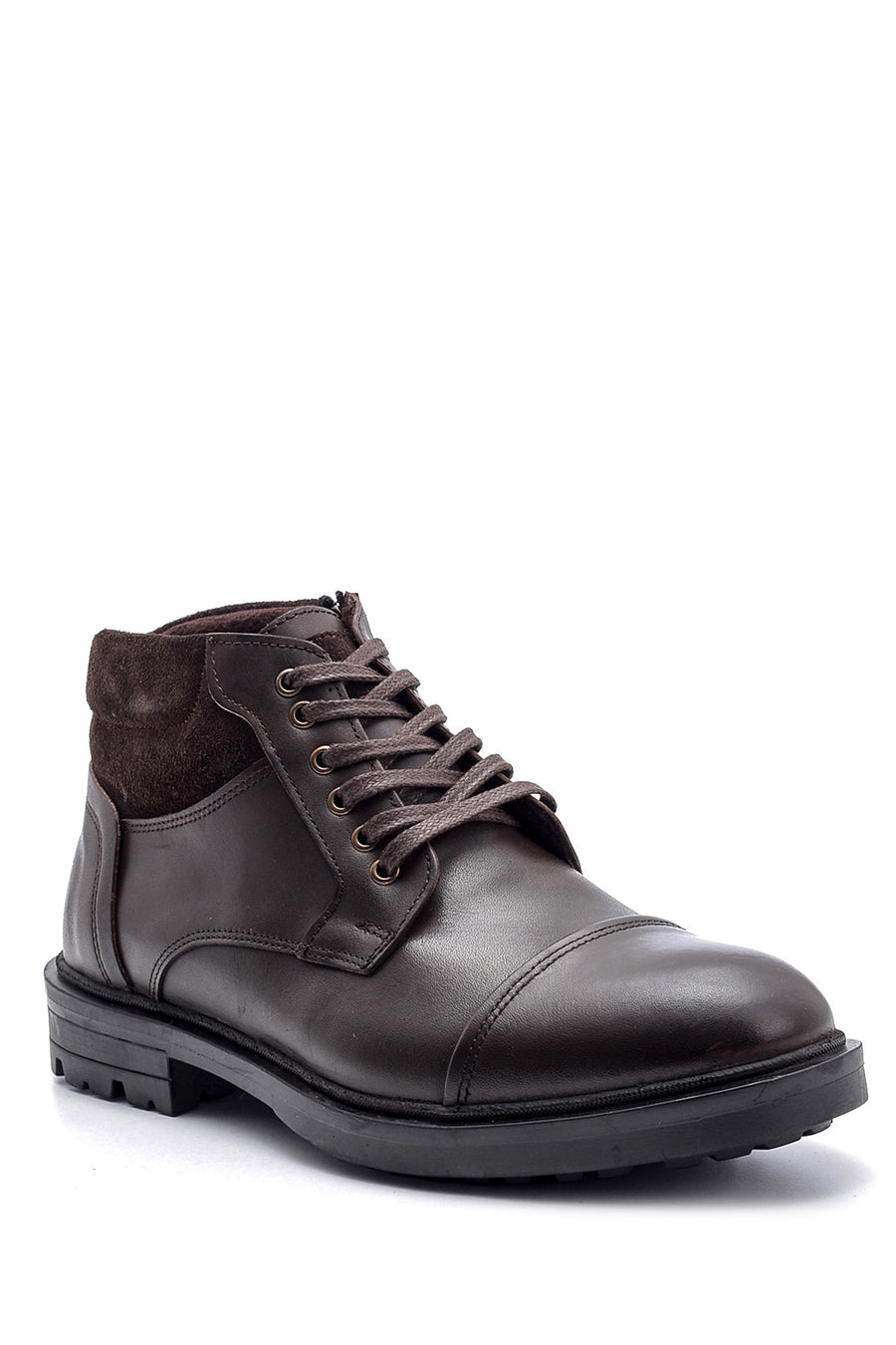 Men's Suede Detailed Leather Boots