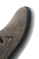 Men's Gray Leather Boots | Derimod