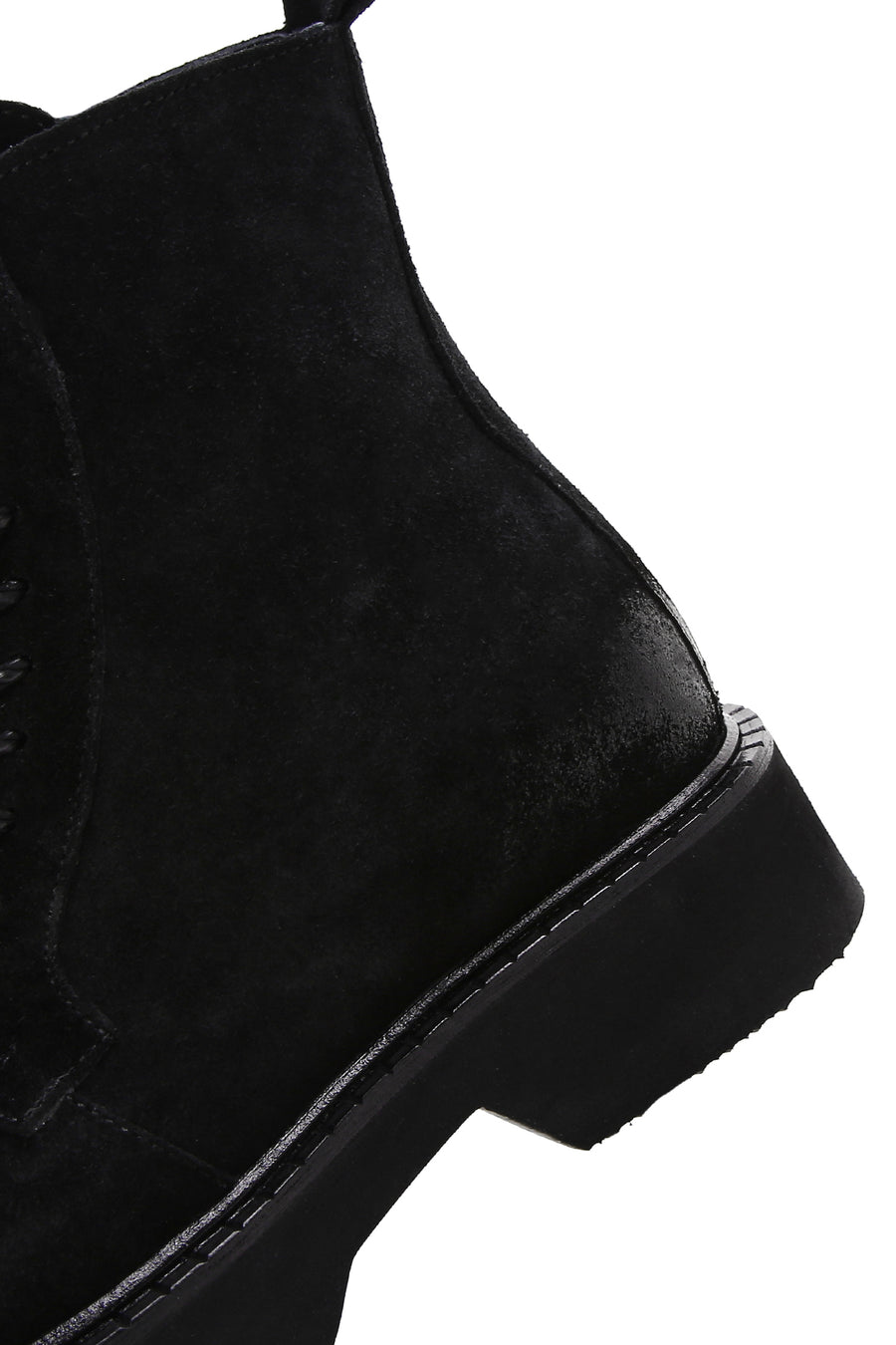 Men's Black Suede Leather Zippered Boots