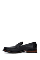 Men's Black Leather Casual Loafer | Derimod